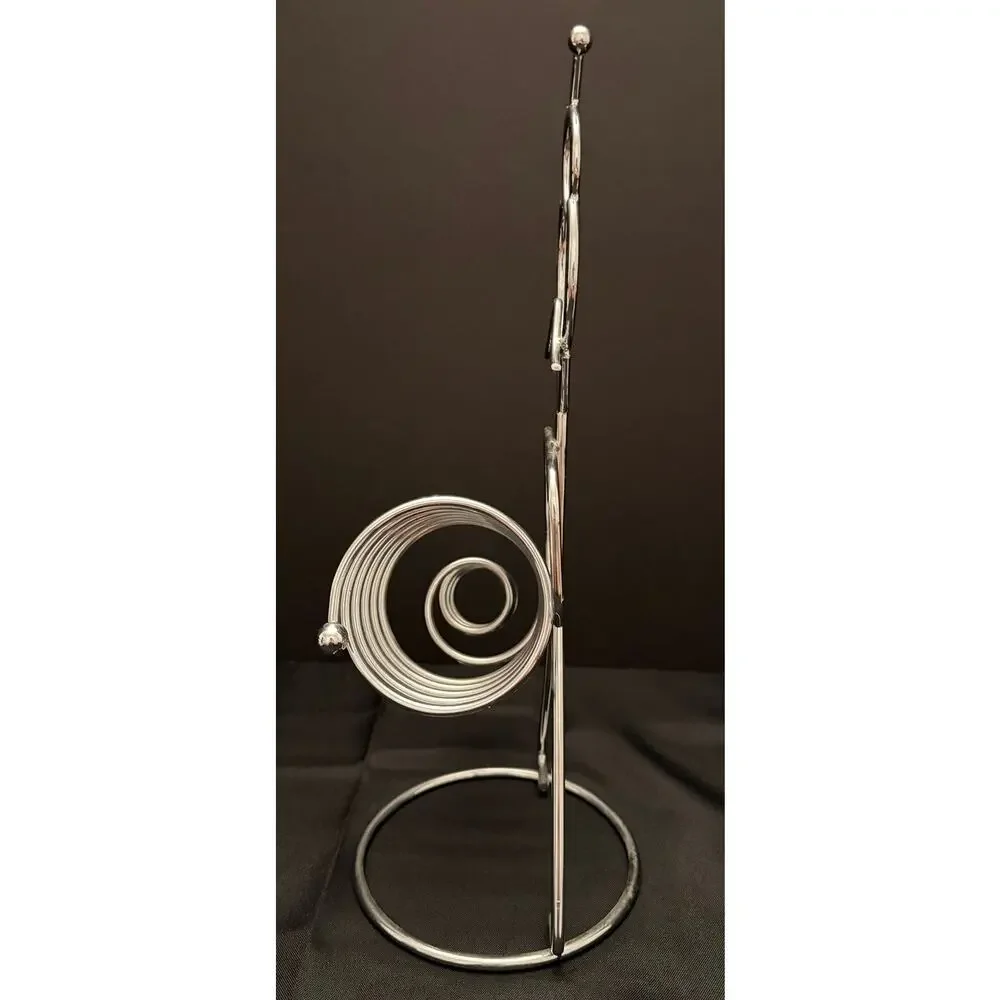 Striking Vintage MCM Kitchen Decor Bistro Chef Wine Bottle Holder Spiral Display